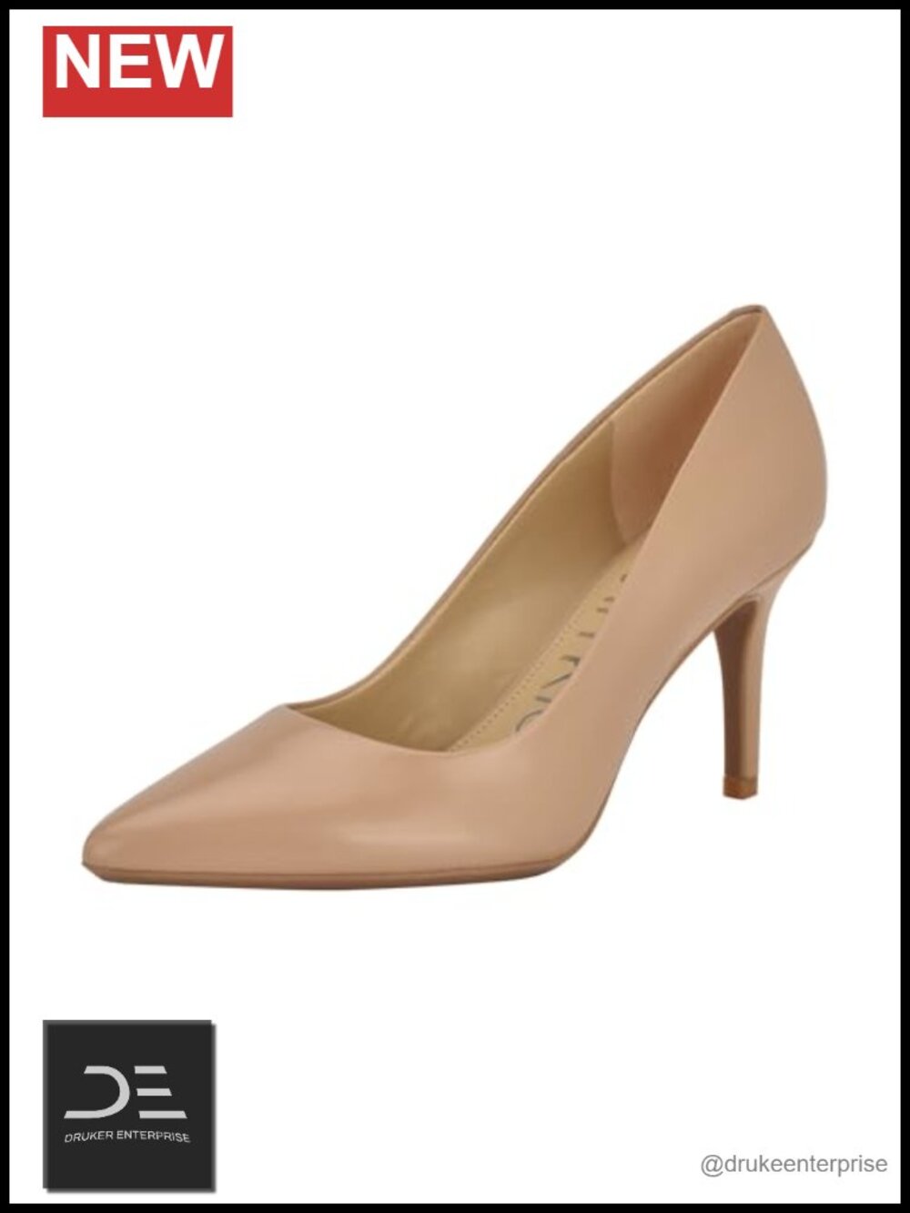 Calvin Klein Gayle Leather Pointed Toe Stiletto Heel Pumps Women's Dress Shoes